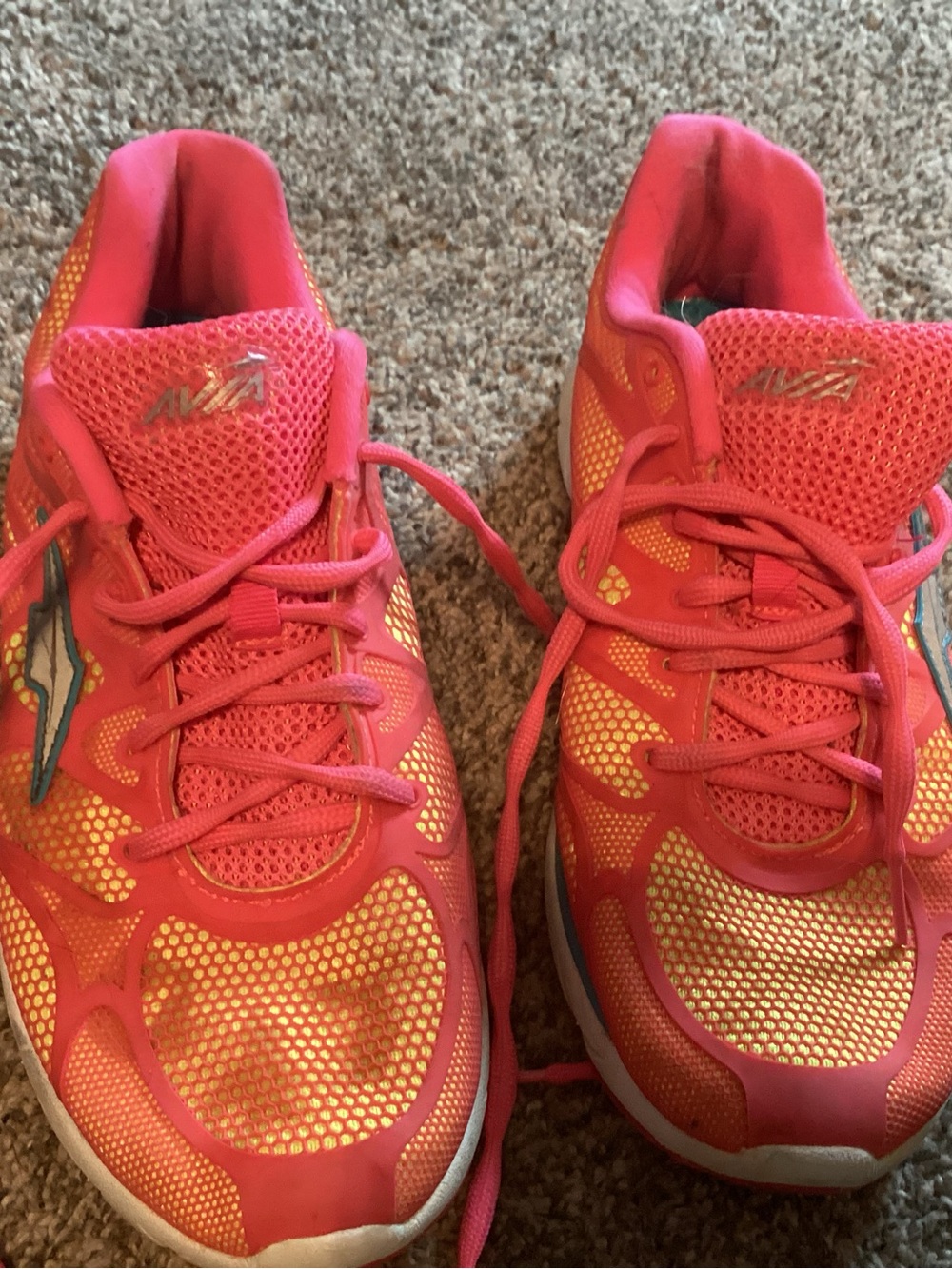 Avia Women's Pink and Orange Athletic Sneakers